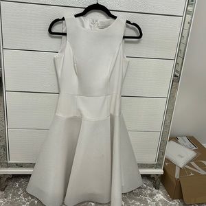 Black halo white dress